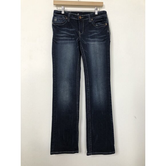 Big Star Amsterdam Bootcut Woman 27x32 Blue Denim Jeans Straight Leg - Picture 2 of 8